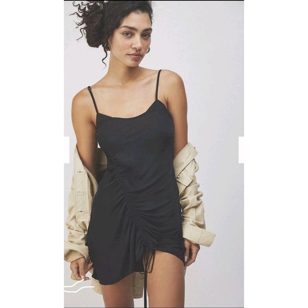 Free People Intimately BE MY MINI Mini slip dress, Black Size XS NWT